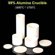 99% Alumina Cylindrical Crucible with Lid High Purity Al2O3 Ceramic Crucible Heat Resistant 1600°C f