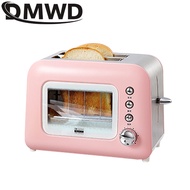 Hieowns DMWD เครื่องมือทำอาหารประเภทอบทราย2ชิ้นอัตโนมัติ,เครื่องปิ้งขนมปังให้ความร้อนเร็วสำหรับครัวเรือนเครื่องทำอาหารเช้าเครื่องปิ้งขนมปัง