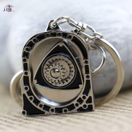JEREMY1 Spinning Rotor Keychain, Smooth Zinc Alloy Automotive Engine Rotary Keyring, Bag Charm Speci