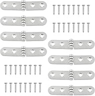 Silver Stainless Steel Mating Hinges Folding Hinge Narrow Flange Hinges 7.6 x 1.5 cm for Small Woodw