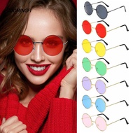 ZOOMINGFI Metal Sunglasses Retro Hippie Disco Circle Glasses