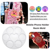 DIY Crystal Epoxy Home Decoration Resin Craft Silicone Casting Moulds Phone Bracket Resin Mold Phone Holder Mold Jewelry Making Tool