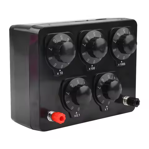Aideepen Resistance Box 0-9999.9 Ohm Adjustable Lab Resistor Substitution Box Precision 1W Variable 