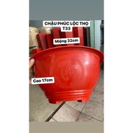 (T33) 10 Pieces Traditional Plastic Plant Pots T33 Red