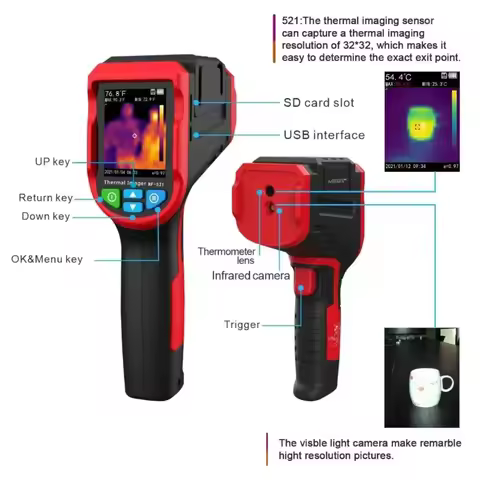 NOYAFA NF-521 Portable Thermal Imager Handheld Infrared Camera with Digital Display Temperature Imag