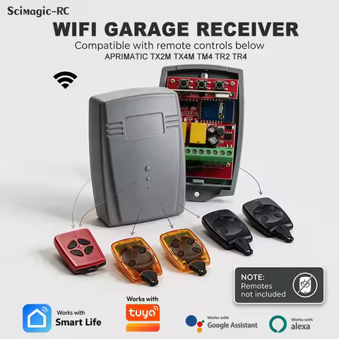 Retrofit Smart Garage Opener Gate Relay Module 433.92MHz Receiver For APRIMATIC TM4 TX2M TX4M TR2 TR