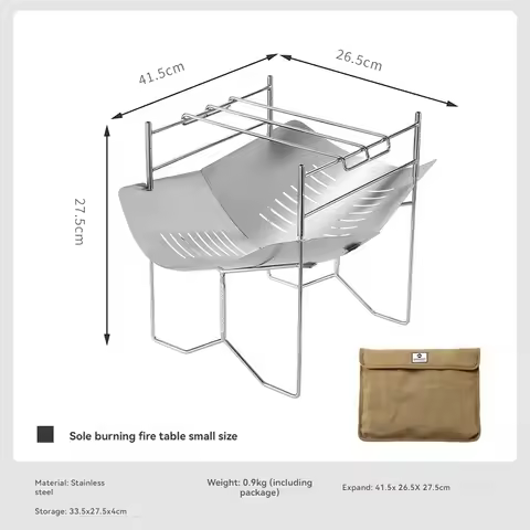 CAMPINGMOON SOLO-A4 Outdoor Portable Heating Bonfire Folding Burner Camping Firewood Stainless Steel