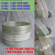 HIJAU Fiber Bars 1.5mm 1.8mm 2 mm Milky white Ivory white Green glossy roll condition 250 Gram Bars 