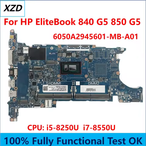 6050A2945601-MB-A01 Mainboard For HP EliteBook 840 G5 850 G5 Laptop Motherboard with CPU I5 I7 UMA 1
