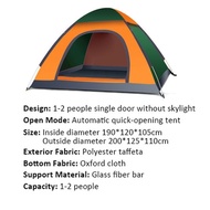 1-4 Person Foldable Khemah Camping Tent 2 Sec Pop Up Tent Waterproof Khemah Tent Camping/Hiking Khem