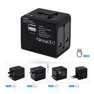 Travel Adapter Portable Universal EU Plug UK US with 2.1A 2 USB Ports Maximum 6 A 250 V
