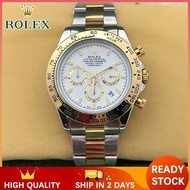 ROLEX Daytona Watch For Men Women Pawanble Original Analog Water Proof Stainless Steel Two Tone Gold