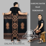 SARUNG BATIK MOTIF SENOPATI PUSAKA JAWA SARUNG HITAM PRIA DEWASA PEKALONGAN MOTIF KINCIR HITAM COD