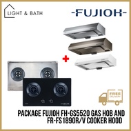 [BUNDLE] FUJIOH FH-GS5520 Gas Hob 78cm and FR-FS1890R/V Slim Cooker Hood 89cm