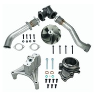 Exhaust Downpipe For 7.3L 99.5-03 Turbo Pedestal Ebp Valve Delete Upgraded 5 5 Wheel & Up Pipes