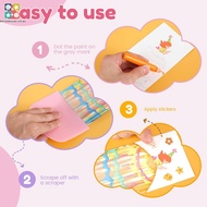 Scratch Painting Kit DIY Scratches Art for Party Activities Squeegee Art Kit With Multi Color Pigmen