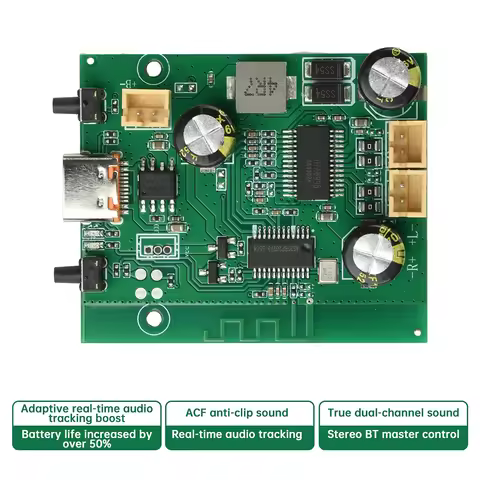 10W+10W 2.0 Channel Digital Stereo Sound Power Amplifier Board TWS 2*10W Bluetooth Module DC5V 3.7V 
