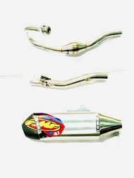 ท่อสูตร ท่อแต่งwr155r FMF4.1 (สำเนา) งานแสตนเลส กระบอกท่ออลูมิเนียมสีเงินปลายจุกเคฟลาร์