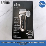 (Braun) Electric Series 8 Wet & Dry shaver with Precision Beard Trimmer Silver 8417s เครื่องโกนหนวดไ