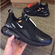 [Ready Stock Free Shipping]Off White x  Air Max 270 men women ruing shoes jade green black air cushi