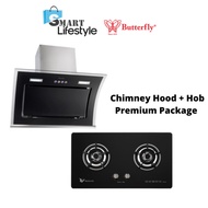 Butterfly Chimney Hood Hob Premium Package BCH-1133 BG-2E BCH 1133