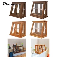 [Phenovo] Dollhouse Bakery Display Cabinet,Wooden Dollhouse Furniture 1:12 Scale Dollhouse Accessori