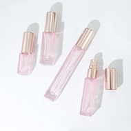 Cherry Blossom Powder Square Glass Perfume Bottle 4ml 6ml 10ml Thich Refillable Atomizer Perfume Spr