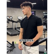 Kurta Leki gothobe kurta Baju POLO kolar Henry hitam berat lelaki sukan kecergasan tampan tinggi pak