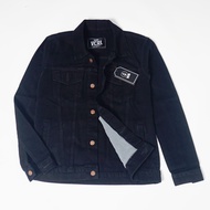 VCRL - Jaket Jeans Pria Sobek Sanwash Hitam Terbaru Keren Original Distro Premium Bisa COD Big Size 