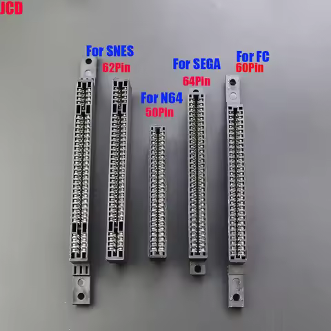 JCD 1Pcs For SNES N64 SEGA FC Connector Game Card Slot 50Pin 60Pin 62Pin 64Pin for SEGA Genesis N64