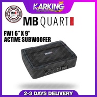 MBQUART FW1-69A 6 X 9 INCH 150 WATT POWERED SUBWOOFER / ACTIVE SUBWOOFER FREE POWER CABLE + RCA CABLE SET