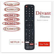 New HISENSE DEVANT Replacement TV Remote for Models EN2BE27D, EN2BE27H, EN2BC27D, EN2BD27H, EN2BC27,