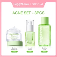 Glad2Glow 6pcs เซนเทลลา ซาลิไซลิก แอซิด พาวเวอร์ แอคเน่ เซรั่ม (เซรั่มดูแลสิว)+เซนเทลลา อัลลันโทอิน