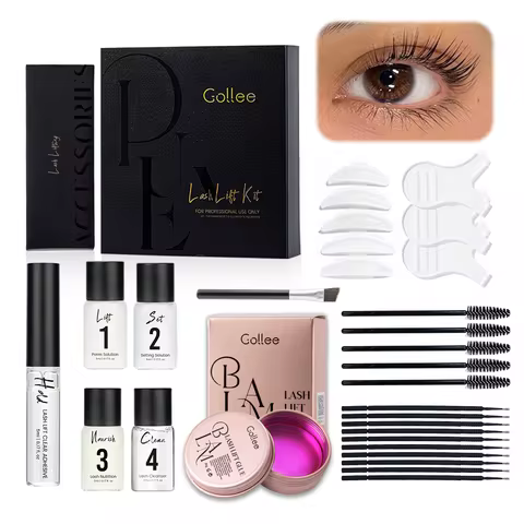 Gollee Lash Lift Kit Eyebrow Lamination Kit Lash Curler Eyelashes Perm Kit Softening Colorful Lashes