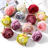 1PCs 4.5CM Rose Bud Artificial Flowers Silk Fake Flowers Wedding Decoration For Home Room Decor Party DIY Crafts Wreath Accessories