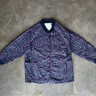 Floral Navy Bomber Jacket Woman