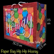 Paper Bag Goodie Hand Bag Gift Paper Bag Souvenir Gift Event Birthday Happy Birthday Hip Hip Hooray 