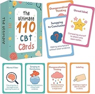 110 CBT Cards for Cognitive Behavioral Therapy - Positive Mindfulness Flashcards for Stress Relief a