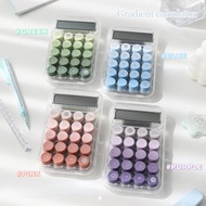 Transparent Calculator 10-digit Large Screen Display Gradient Mechanical Button Keys Calculator