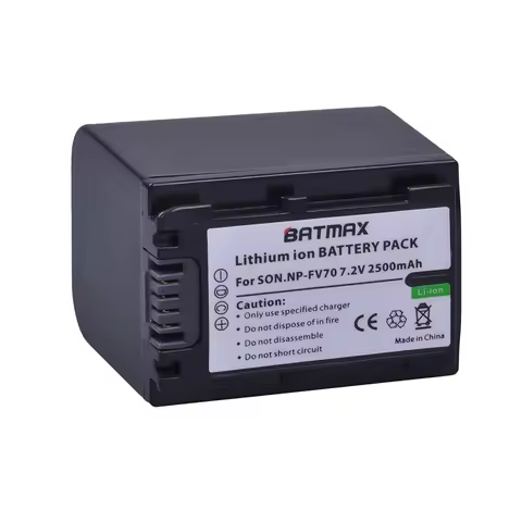 Batmax 1Pc NP-FV70 NP FV70 NPFV70 Rechargeable Li-ion Camera Battery for Sony HDR-CX230 HDR-CX150E H