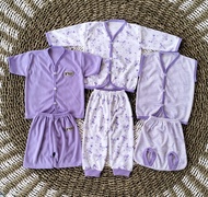 Set baju bayi Newborn set Lilac usia 0-3 bulan