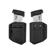 Aecktech 2 Pack Universal Mag Carrier IWB/OWB Magazine Holster Fits:9mm/.40 Double Stack|9mm/.40 Sin