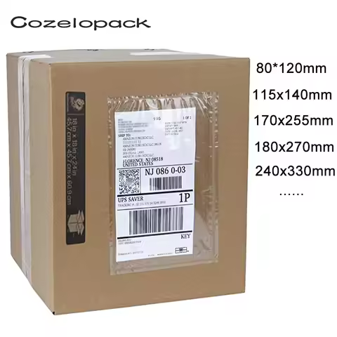 20PCS/14sizes Packing List Envelope Clear Face Invoice Slip Enclosed Pouch Self Adhesive Shipping In