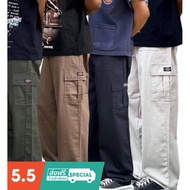 กางเกงDickies 6กระเป๋า กางเกงดิกกี้ยาว กางเกงดิกกี้ขายาว เอวสม็อค คาโก้Dดำ 30-31