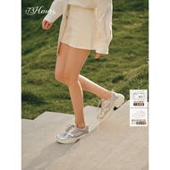73hours Women's Shoes Sunday Pause Autumn New Style Silver Casual Shoes Thick-Soled Daddy Shoes
