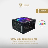 Psu Imperion 550w RGB LED 6pin PSU Gaming Power Supply ATX 550w Watt 6pin