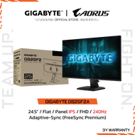 GIGABYTE GS25F2A Gaming Monitor (จอมอนิเตอร์) | 24.5" FHD | SS-IPS | 1ms | 240Hz | Adaptive-Sync