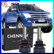 สำหรับ Ford Ranger T6 (ปี 2012 - 2015) หลอดไฟหน้า LED ด้านหน้า 6000K 12V-24V Bright White Qty2 รับปร