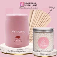 [COVERED NAME] Combo 100gr Premium Pearl Wax + Mini HY WAXING Non-Stick Hair Wax Cooking Pot