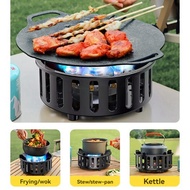 【Beverly】-Outdoor Hiking Gas StoveCamping Picnic BBQ Burner Portable Windproof Electronic Ignition S